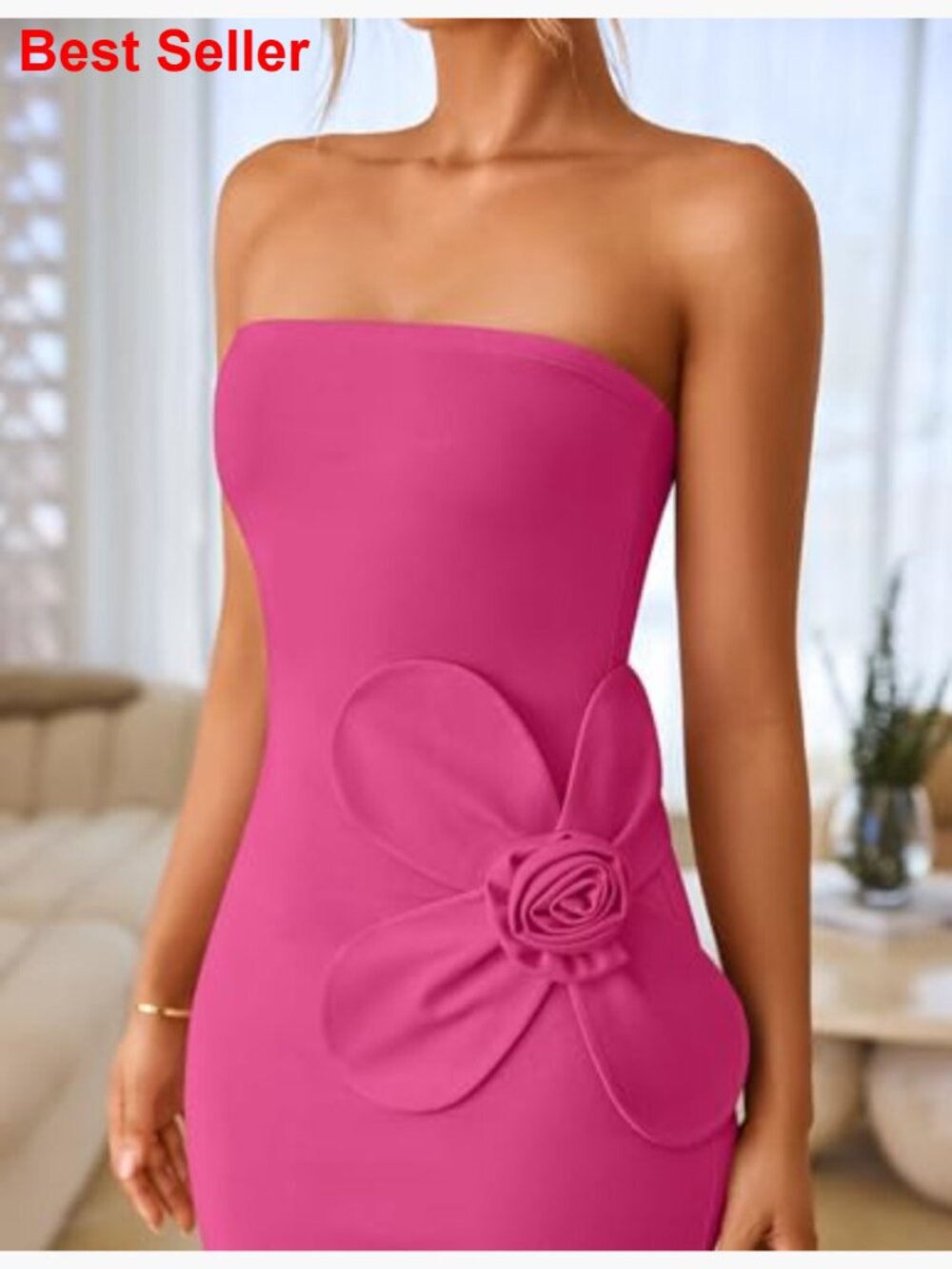Strapless Maxi Dress S-XL Bodycon Backless Formal Wedding Guest Tube Long Dress - Picture 6 of 7